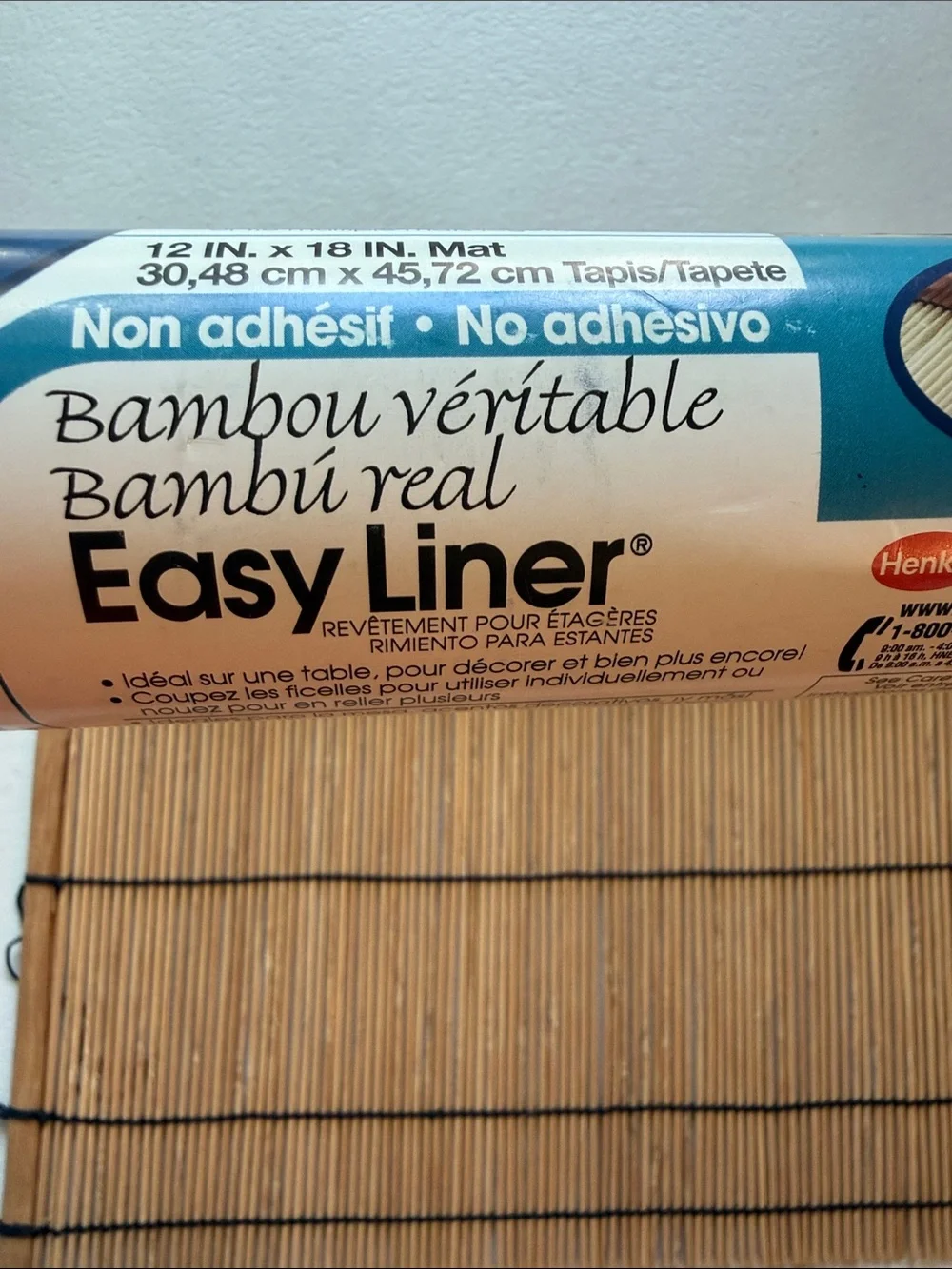 Vintage Duck Easy Liner Bamboo Kitchen Shelf/Drawer Liner - Natural Brown Lot 3